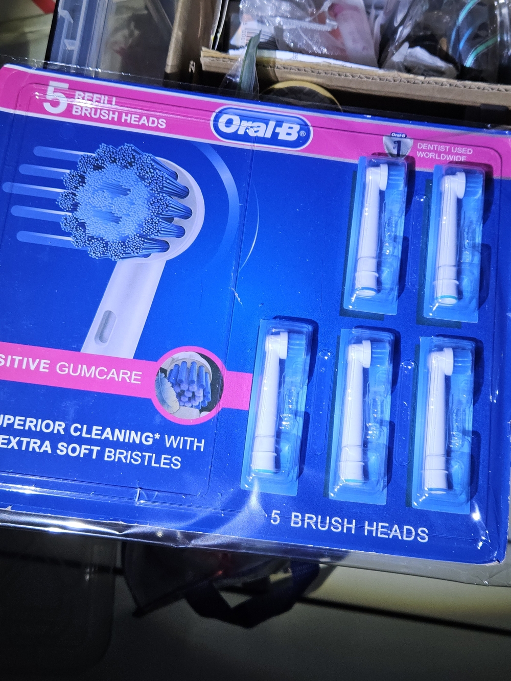 Oral‑B Sensitive Gum Care Replacement Brush Heads —Brand NEW-5 Pack*Free GIFT *
